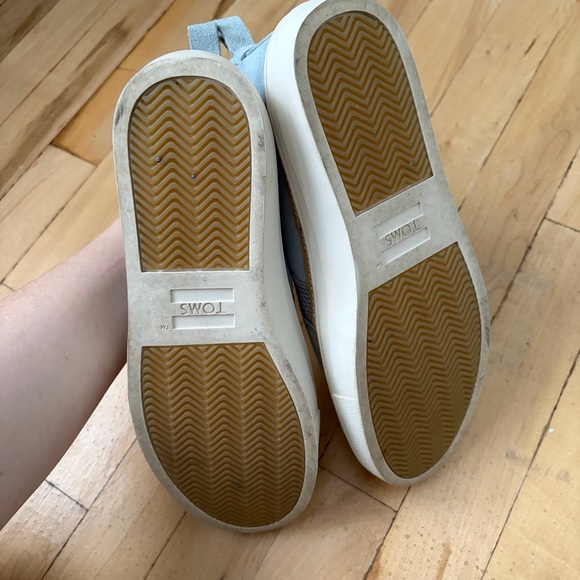 TOM'S Womens Bryce Shoes Stone Grey Suede Size 7.5 Great Condition - Picture 7 of 11